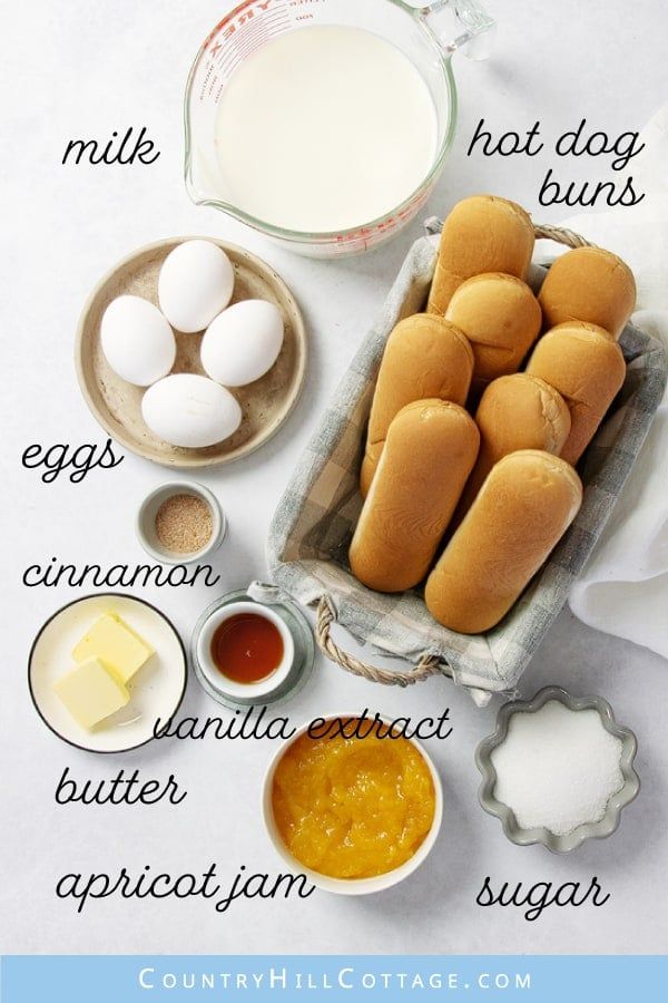 an image of ingredients for making buns