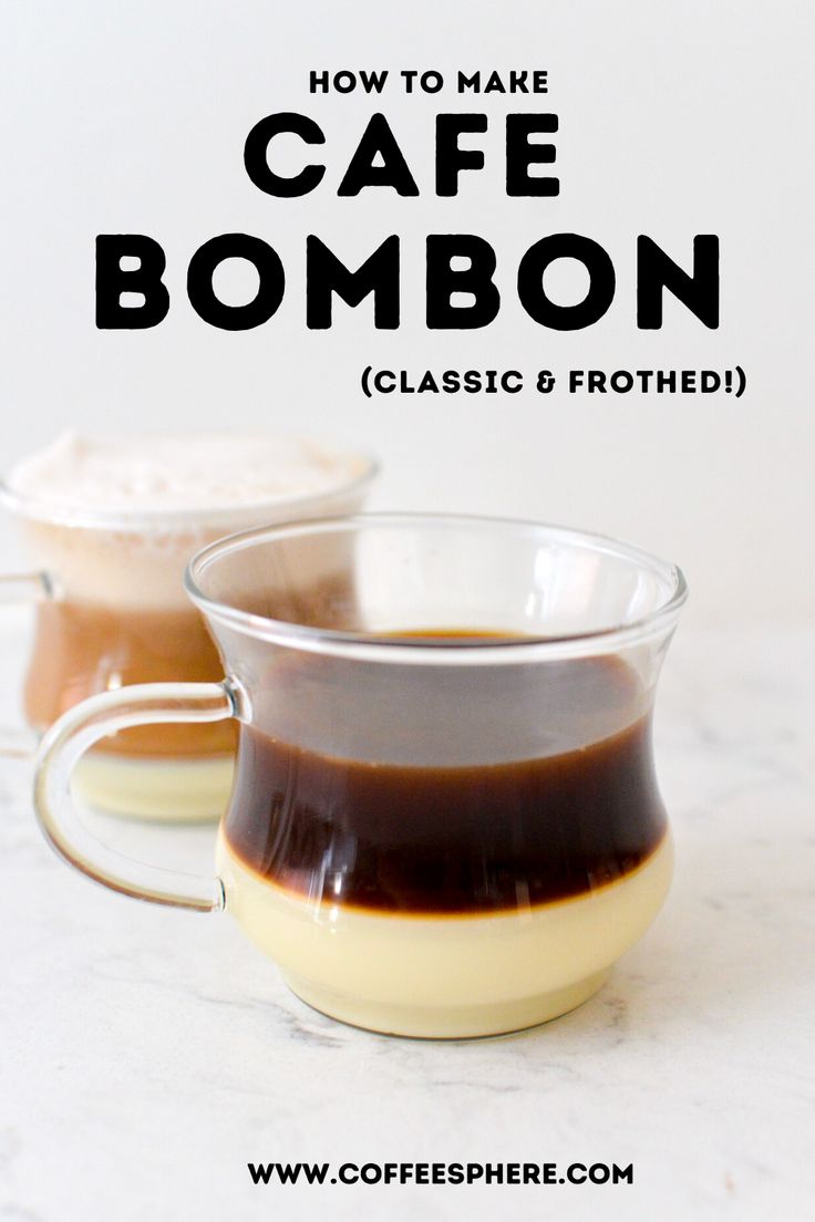 how to make cafe bombon classic and frothy coffee recipe for two people