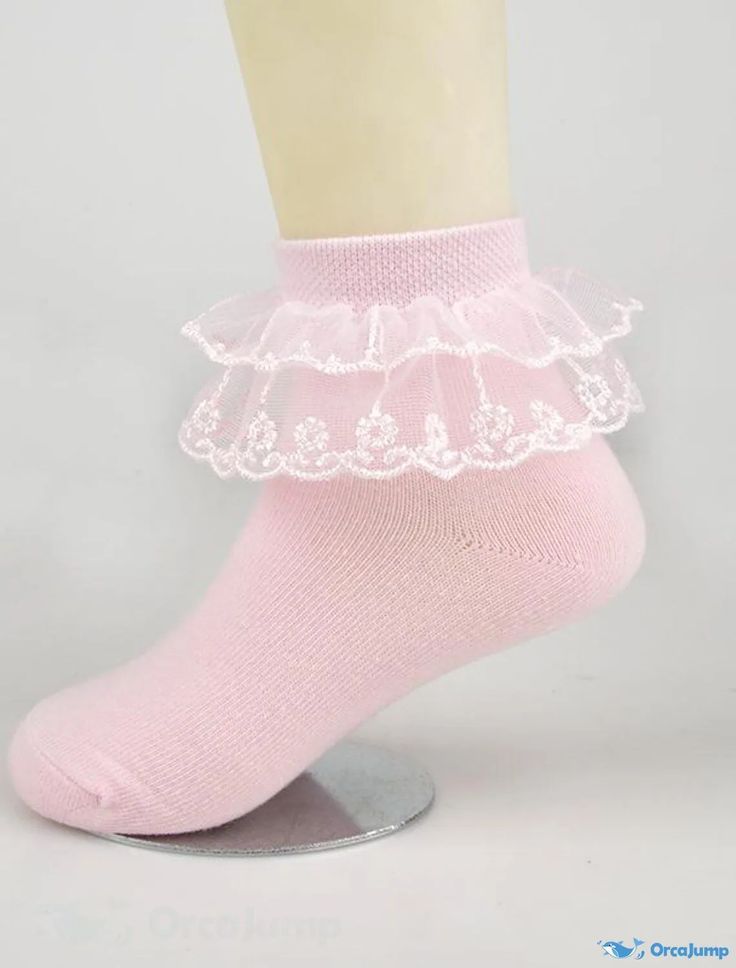 OrcaJump - Classic Crew Lolita Socks for Kids - Solid Color or Plain for Parties and Weddings (1 Pair) Socks Lace, Cheap Socks, Color Block Maxi Dress, Toddler Socks, Loose Maxi Dress, Plain Color, Mini Dresses For Women, Denim Mini Dress, Kids Socks