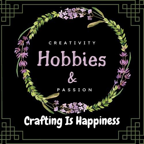 the words, creativity hobbies and passion are surrounded by floral wreaths on a black background