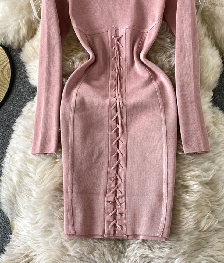 Sweater dress long sleeve sweater dress Fabric: blended Color: pink, grey, black Size(cm): free size length 86 bust 78-98 sleeve length 55 Sweater Dress Long, Long Sweater Dress, Fancy Shoes, Long Sleeve Sweater Dress, Dress Long Sleeve, Dress Long, Sleeve Sweater, Dress Fabric, Pink Grey