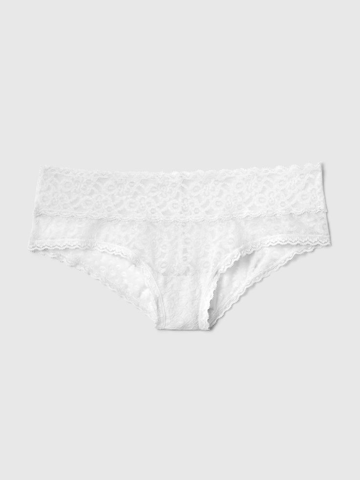 Sheer lace, minimally lined.  Elasticized lace with scalloped detail trim at waistband and leg openings.  Allover lace. Scalloped Trim, Nursing Bra, Clothes Ideas, Bra Set, Toddler Shoes, Sheer Lace, Low Cut, White Lace, Low Rise