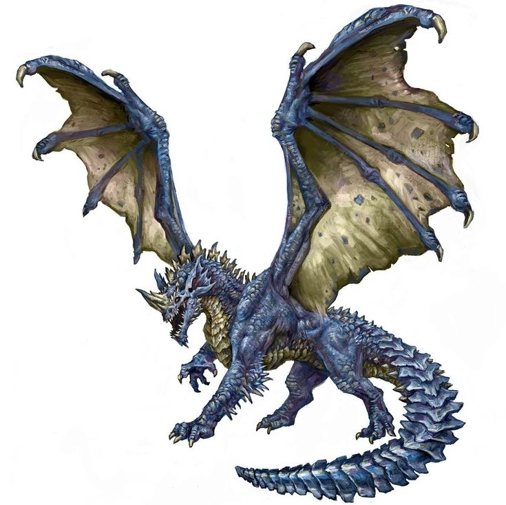 a blue and gold dragon is flying in the air with its wings spread wide open