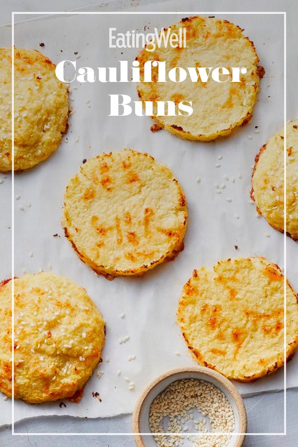 an image of cauliflower buns on a baking sheet