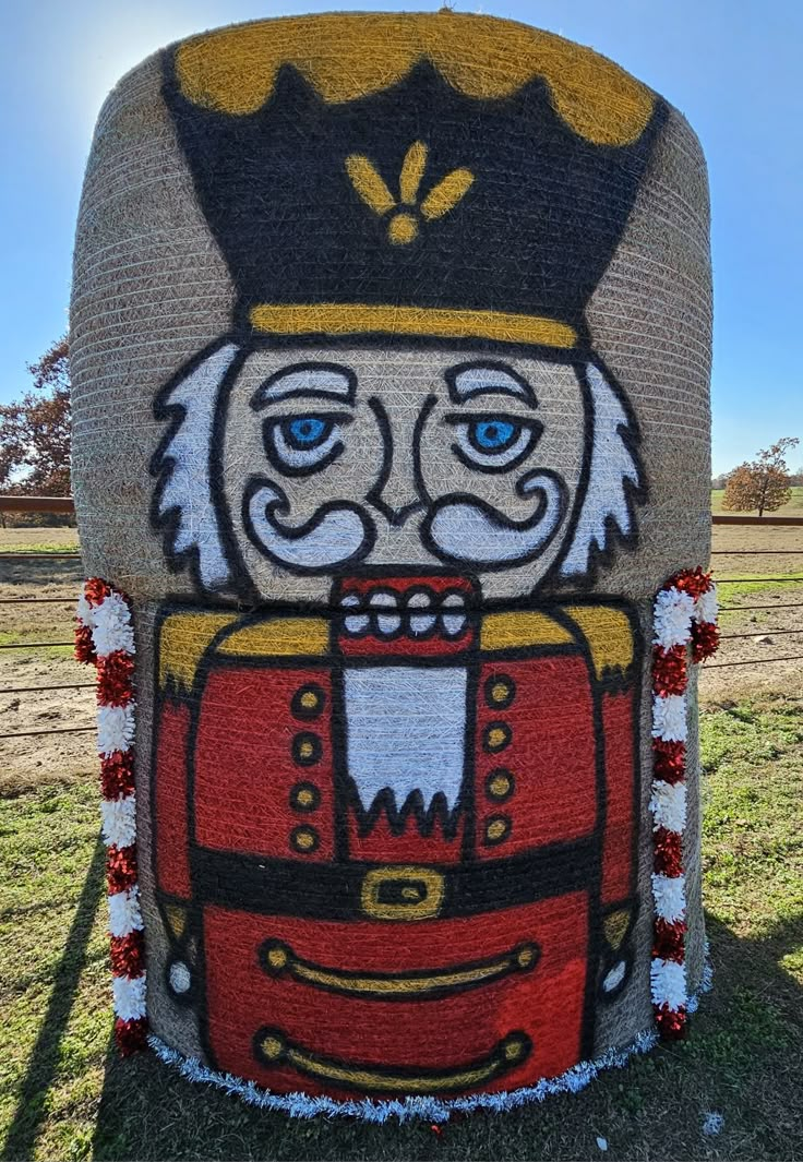 a large piece of art made to look like a nutcracker