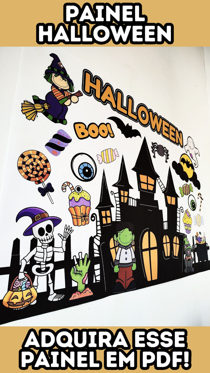 an image of halloween stickers on the wall