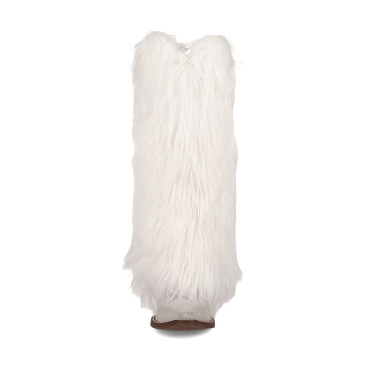 Unleash your "Bad and Boujee" style with the Snuggles leather boot. This 18-inch showstopper will have you cozy and stylish this season. The suede leather vamp is beautifully accented with a fluffy faux fur shaft, creating a luxurious and eye-catching contrast. With a 2 1/2-inch heel and a sleek snip toe, these boots are not just a statement piece; they're a fashion essential for those who dare to stand out. White Boots With Faux Fur Lining For Fall, White Leather Knee-high Boots For Winter, White Faux Fur Boots With Round Toe, White Faux Fur Lined Boots For Fall, White Faux Fur Trimmed Boots, White Sheepskin Boots For Winter, White Sheepskin Winter Boots, White Boots With Faux Fur Lining, Winter White Sheepskin Boots