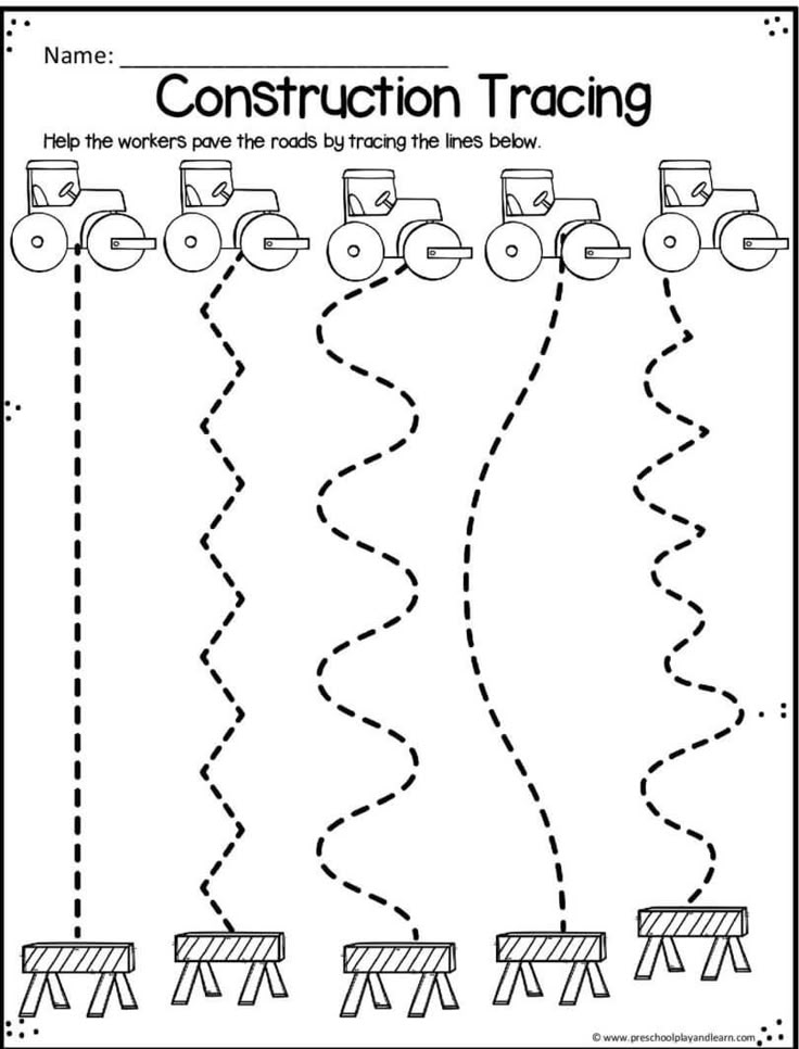 the construction worksheet for kids to learn how to draw and color with their hands