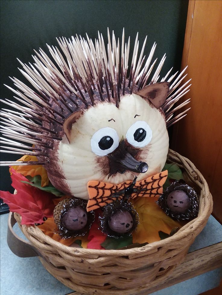 a basket filled with lots of fake food