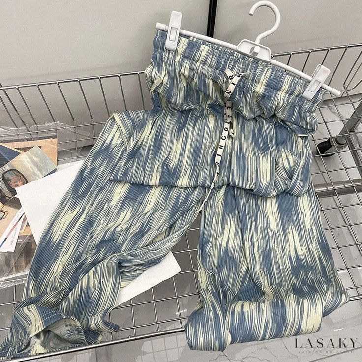 Lasaky - Wide Leg Threaded Trousers with Thin High Waist and Flowy Silhouette, Casual Straight-Leg Extended Floor-Length Pants Style Pants, Long Style, Pants Length, Long Legs, Extra Long, Leg Pants, Floor Length, High Waist, Straight Leg