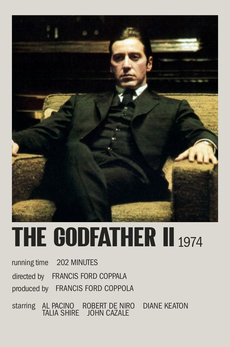 a man sitting on top of a couch in front of a tv screen with the caption'the godfather ii 1974 '