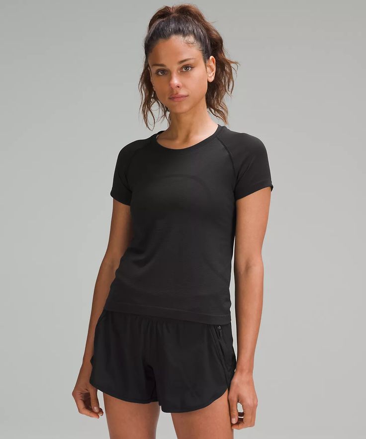 Swiftly Tech Short-Sleeve Shirt 2.0 *Race Length | Women's Short Sleeve Shirts & Tee's | lululemon Swiftly Tech Short Sleeve, Lululemon Swiftly Tech, Michelle Yeoh, Tech T Shirts, Short Sleeve Shirt Women, Swiftly Tech, Lululemon Shorts, Short Sleeve Shirts, Back Women