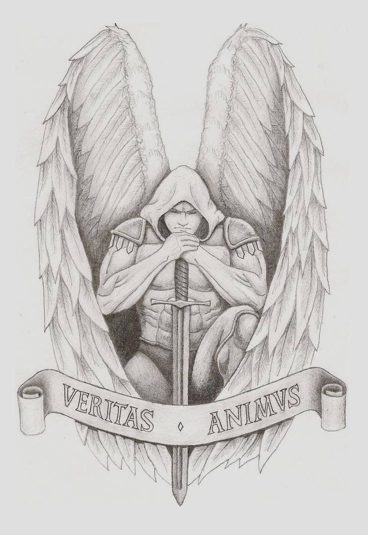 Archangel Tattoo by spacemunky1979 on DeviantArt Archanděl Michael, Angel Warrior Tattoo, Archangel Michael Tattoo, St Michael Tattoo, Angelo Guerriero, Tato Ikan Koi, Guardian Angel Tattoo, Archangel Tattoo, Ikan Koi