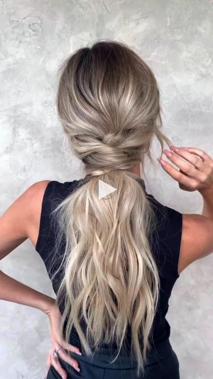 No description. Bridesmaid Pony, Medium Length Ponytail, Hairby Chrissy, Easy Ponytail, Feb 26, Easy Hairstyles For Thick Hair, Guest Hair, Cute Spring Nails, Hair Upstyles