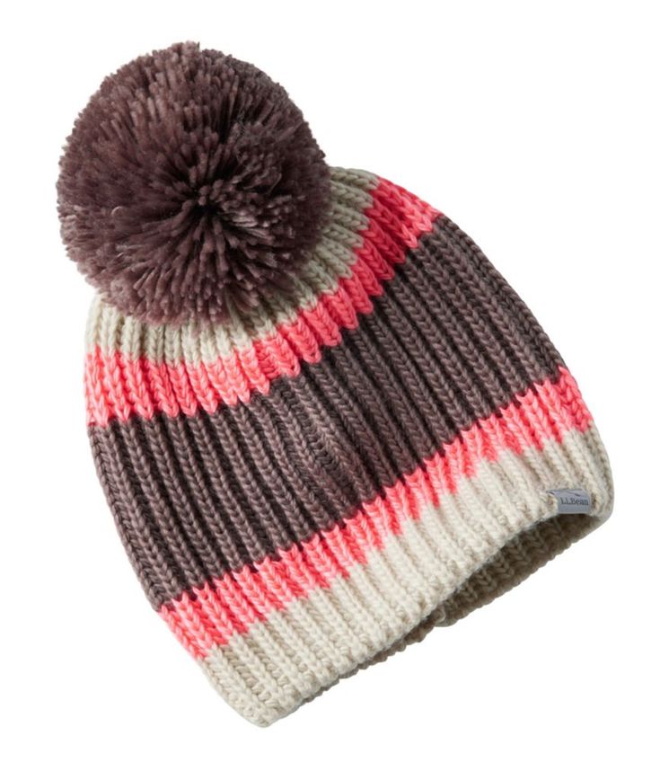 This women's winter hat is a cozy warm choice for all your cold winter adventures. The oversized pom adds a fun touch. 100% polyester. Handwash, dry flat. Oversized chunky knit pom. Imported. | Women's Boundless Big Pom Hat, Synthetic Women's Headwear, Winter Hats Beanie, Winter Adventure, Winter Hats For Women, Pom Pom Hat, Plaits, Winter Hat, Ll Bean, L L Bean