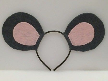 a black and pink mouse ears headband