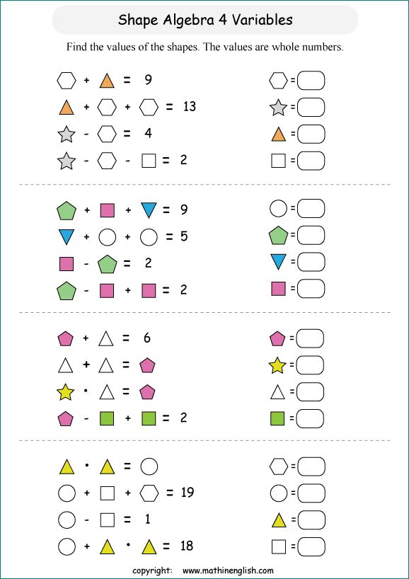 the worksheet for shapes and numbers to help kids learn how to use them