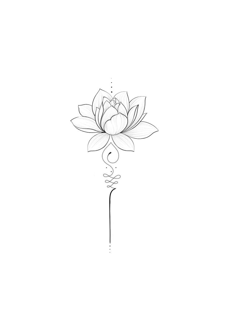 a black and white drawing of a flower on a stick with the word love written in it