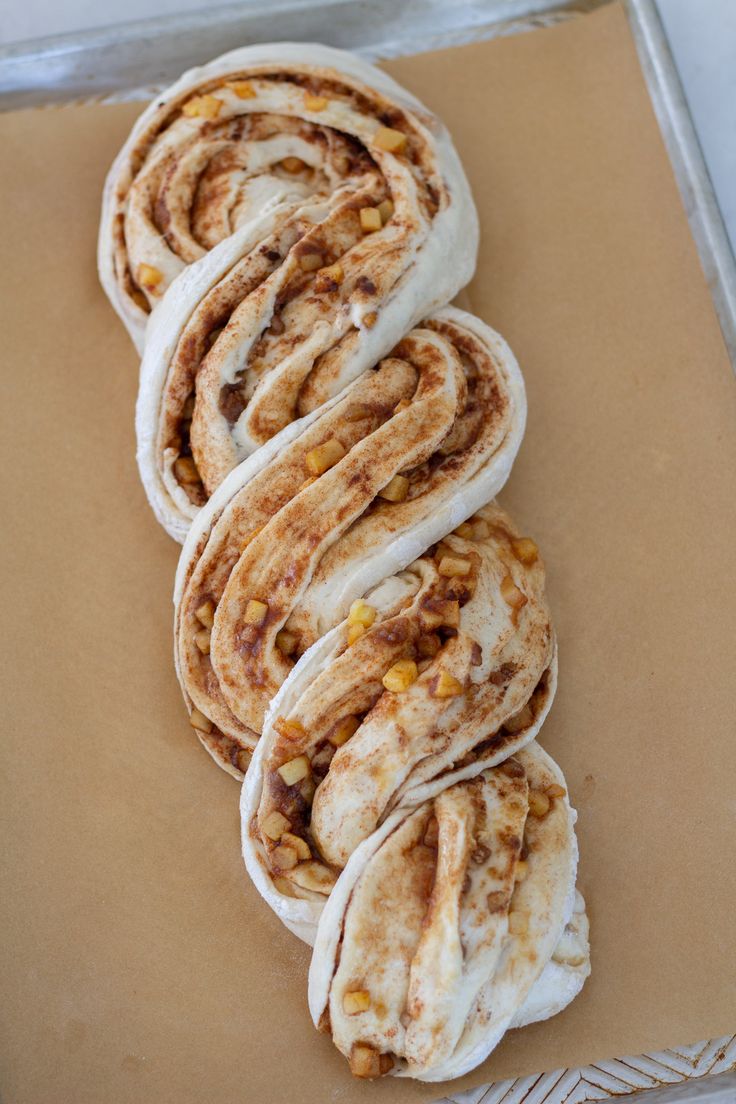 several tortillas are stacked on top of each other