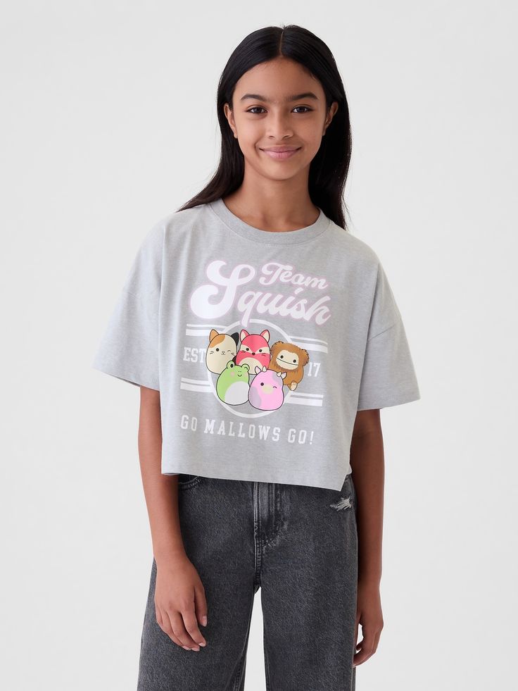 Soft cotton boxy graphic T-shirt.  Crewneck.  Short sleeves.  Loose, boxy fit.  Hits at the hip. Gender Equality, Support People, American Brand, Disney Kids, Gap Kids, Girls Tshirts, Graphic T Shirt, Gap