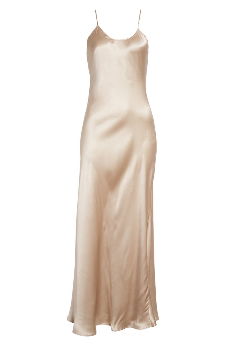 Effortless and elegant, this slipdress is expertly crafted in an ankle-skimming silhouette from bias-cut silk charmeuse. Slips on over head Scoop neck Spaghetti straps 100% silk Dry clean Made in Italy Designer Clothing Chic Silk Slip Dress For Wedding Night, Elegant Silk Slip Dress For Wedding Night, Elegant Satin Finish Slip Dress For Wedding Night, Sleeveless Silk Slip Dress With Subtle Sheen, Classic Fitted Silk Dress, Elegant Fitted Slip Dress With Satin Lining, Formal Silk Dress With Subtle Sheen, Classic Formal Satin Slip Dress, Elegant Evening Slip Dress With Subtle Sheen