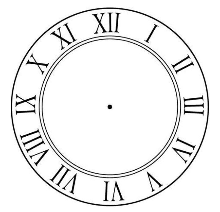 a clock face with roman numerals and numbers on the sides, vintage line drawing or engraving illustration