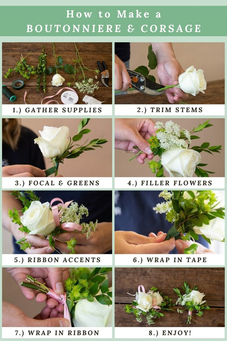 how to make a boutonniere and corsage for bridals