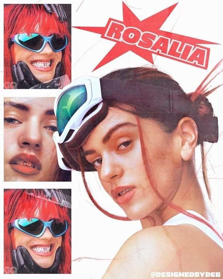 a woman with red hair and goggles on her head is featured in a magazine