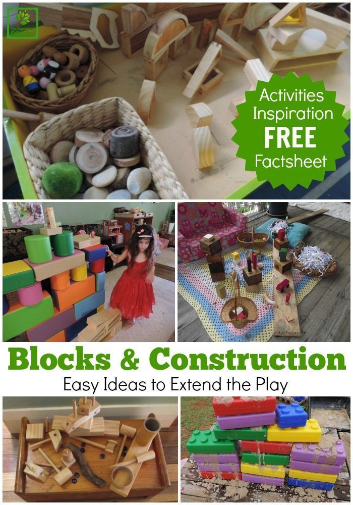 blocks and construction activities for kids to play with