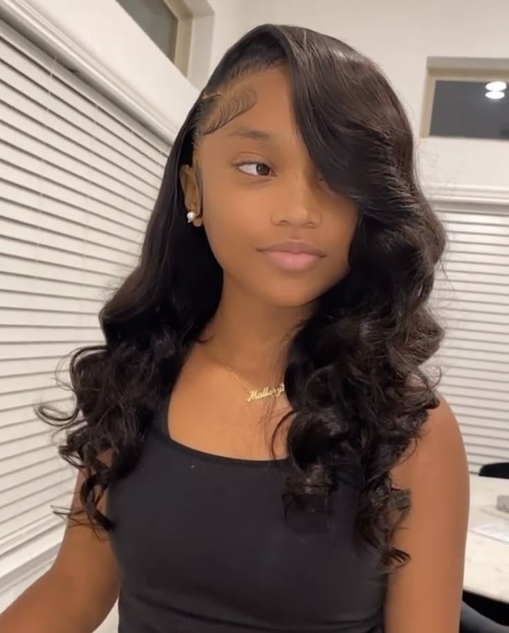 Freshman Outfits, Sleek Ponytail Hairstyles, Frontal Wig Hairstyles, Sew In Hairstyles, Birthday Hairstyles, Hoco Hairstyles, Quick Weave Hairstyles, Front Lace Wigs, Braided Hairstyles For Teens