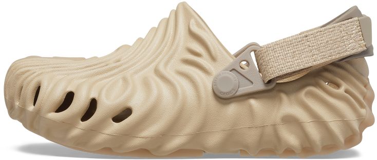 Salehe Bembury X The Pollex Clog Style # 208600-1MJ Color: Stone Soup Spring Casual Slide Clogs, Casual Summer Clogs For Outdoor Activities, Casual Closed Toe Slides For Outdoor, Spring Outdoor Slip-on Mules, Casual Beige Mules With Rubber Sole, Casual Non-slip Beige Clogs, Casual Beige Non-slip Clogs, Casual Cream Closed Toe Mules, Casual Beige Mules