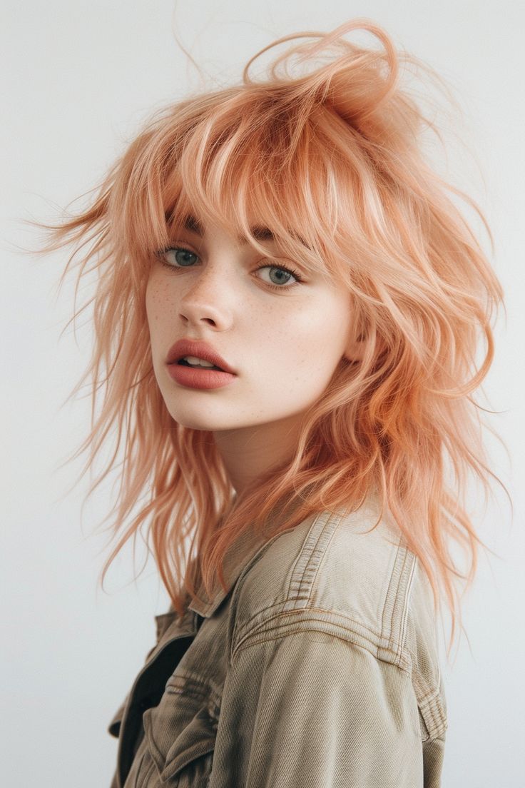 78+ Shaggy Mullet Hair Ideas For Women Edgy Mullet, Medium Wolf Cut, Mullet Cut, Wolf Cut Hairstyle, Shaggy Mullet, Hair Ideas For Women, Cool Ash Blonde, Mullet Hair, Dreamy Style