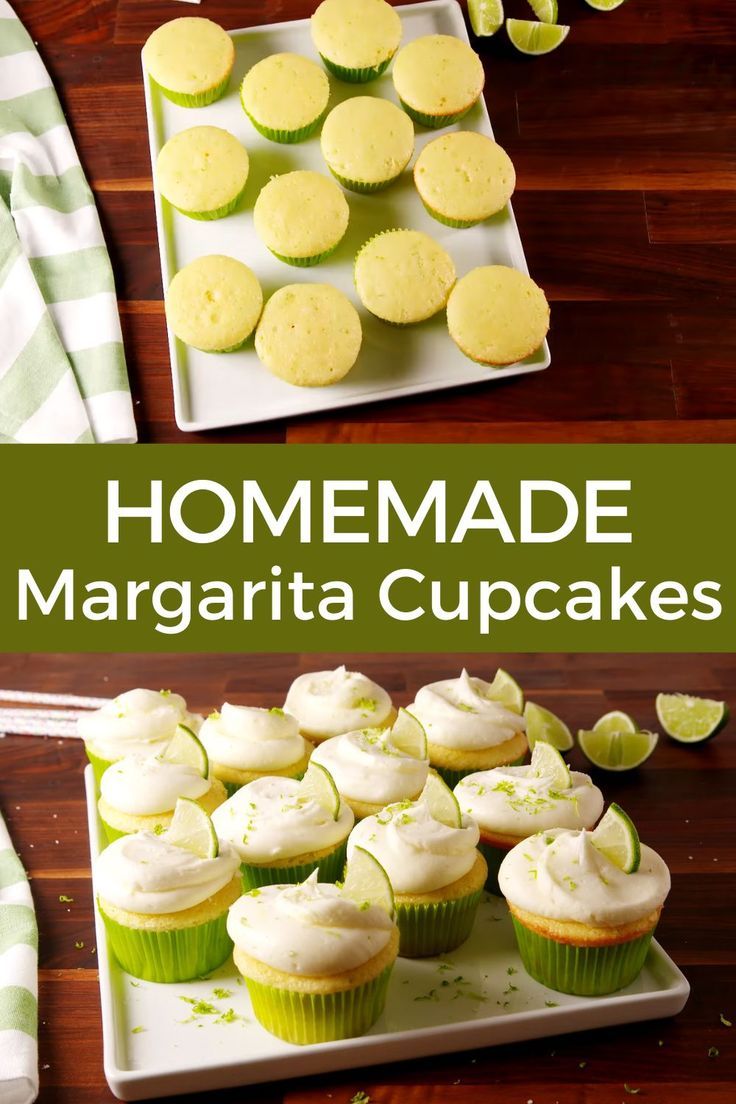 Easy Margarita Cupcakes Margarita Cake Recipe, Margarita Cake, Margarita Cupcakes, Boozy Cupcakes, Homemade Margaritas, Easy Margarita, Unique Cupcakes, Filled Cupcakes, Cupcakes Recipe