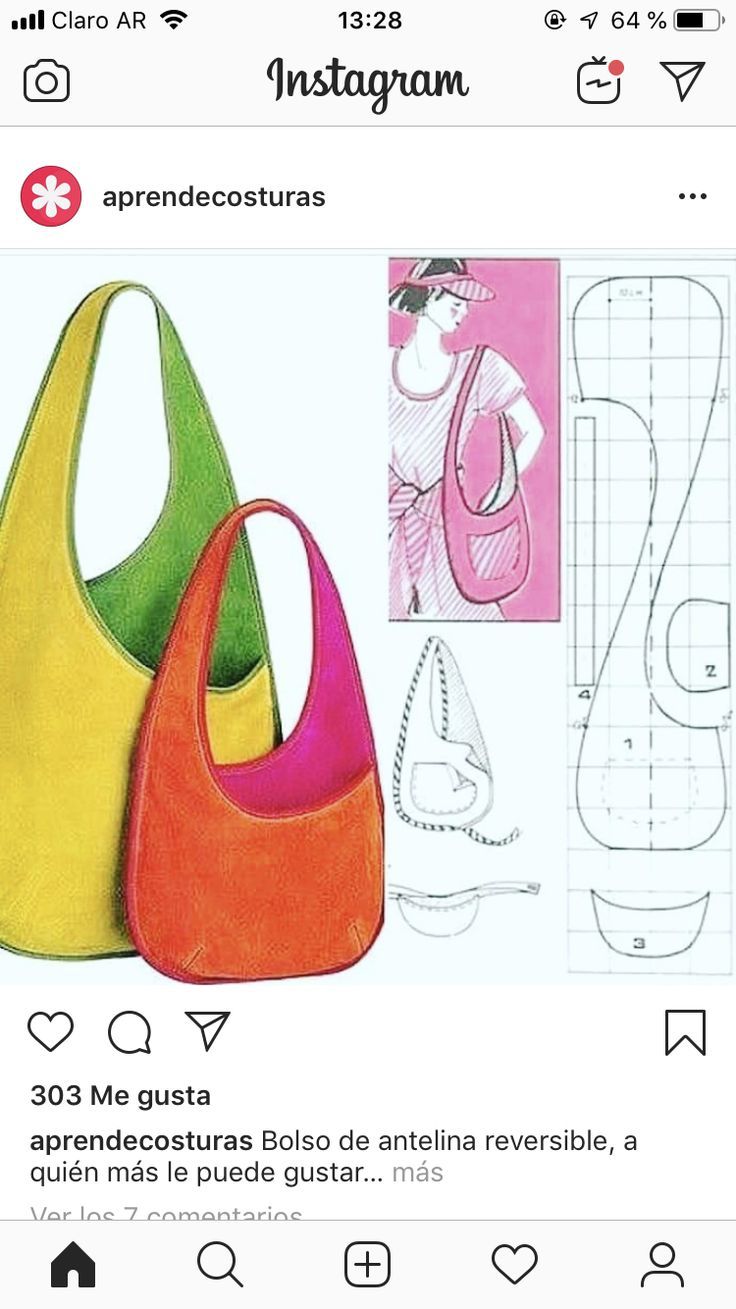 an instagram page with two handbags on it