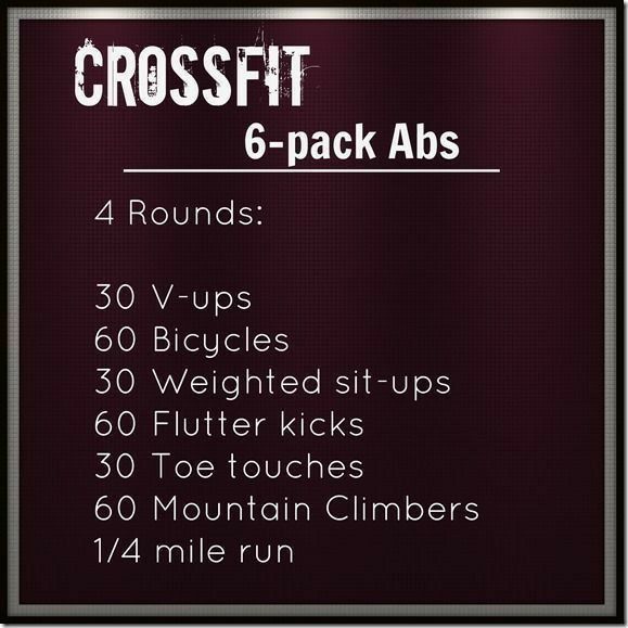 crossfit 6 - pack abs workout plan