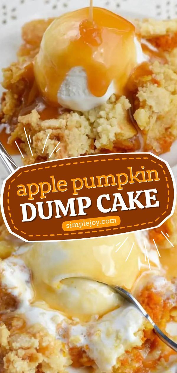 A pumpkin recipe like this easy dump cake is made with only four ingredients and will melt your heart! Everything combines so perfectly! Be sure to include this in your apple dump cake recipes and make it every time! Pumpkin Apple Recipe, Apple Dump Cake Recipe, Pumpkin Dump Cake Recipe, Easy Dump Cake Recipe, Apple Dump Cake, Pumpkin Dump, Dump Cake Pumpkin, Apple Pumpkin, Pumpkin Recipes Easy