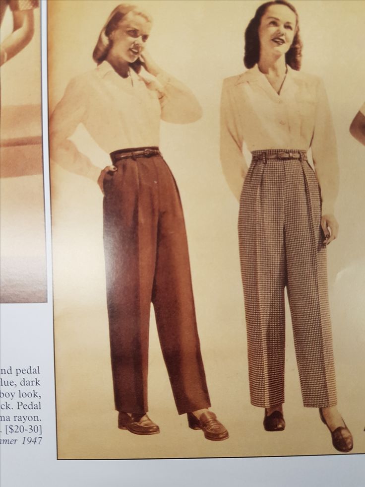 1920 Outfit Ideas Women, 1960s Fashion Women Classy, 1920 Outfit Ideas, Alt Closet, 1950s Fashion Trends, Vintage Outfits Pants, 1940s Aesthetic, Trousers Women Outfit, 1960s Fashion Women