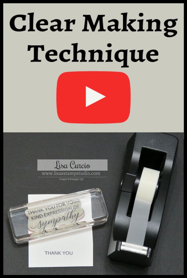 a video with the words clear making technique on it and an image of a stamper