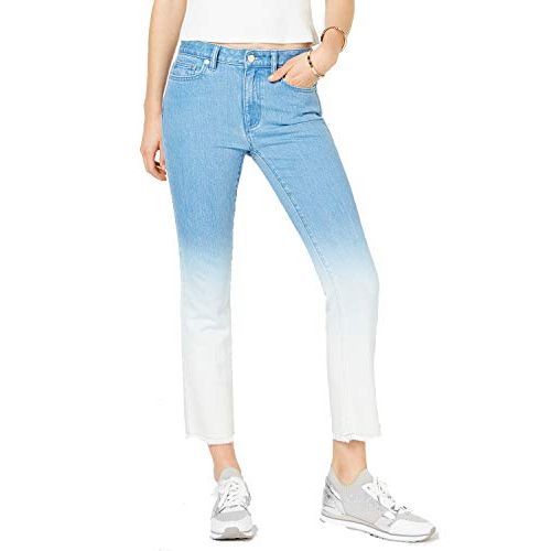 Michael Michael Kors Updates Your Denim Collection With These Cool Cropped Skinny Jeans, Designed With A Modern Ombre Wash And An Edgy Frayed Hem. Approx. Inseam: 26" Approx. Front Rise: 10-1/4"; Back Rise: 16" Zipper And Button Closure; Belt Loops Frayed Hem Cotton/Elastane Machine Washable Imported Michael Kors Fitted Casual Bottoms, Fitted Michael Kors Casual Bottoms, Bootleg Jeans, Nike Tennis Dress, Womens Denim, Denim Collection, Tennis Dress, Dip Dye, Ankle Jeans