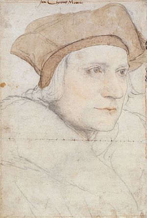 a drawing of a man with a hat on top of his head, looking to the side