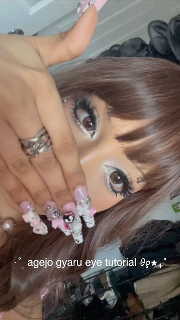 Gyaru Makeup, Cute Eye Makeup, Makeup Artist Tips, Makeup Tut, Dope Makeup, Makeup Looks Tutorial, Dark Skin Makeup, Cosplay Makeup, Pretty Makeup