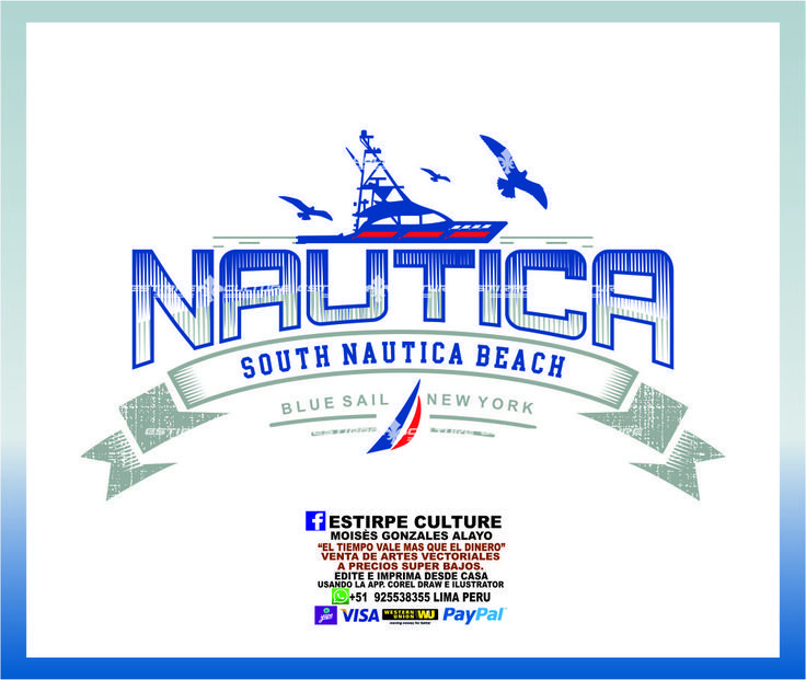 the logo for nautica south nautica beach, which is located in blue and