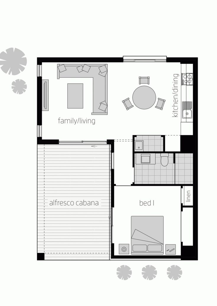 the floor plan for an apartment with one bedroom, two bathrooms and living room area