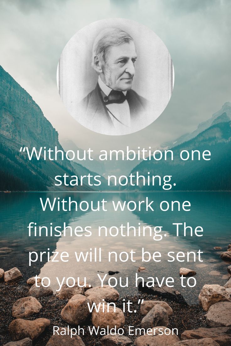 an old photo with the quote, without ambition one starts nothing which work one finishes nothing the price will not be sent to you,