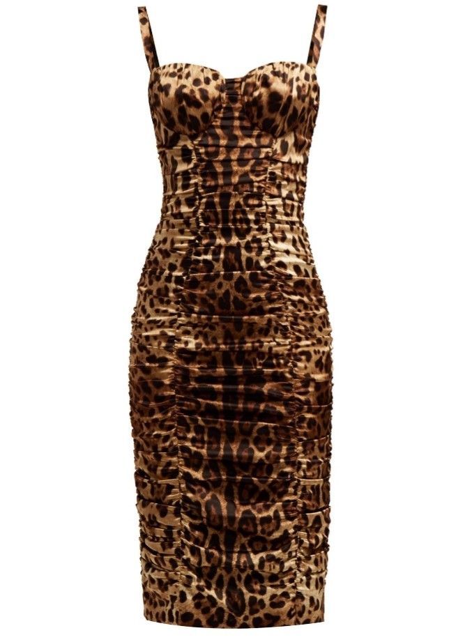 Dolce And Gabbana Leopard, Dolce And Gabbana Dress, Custom Jewelry Ideas, Western Wedding Dresses, Gabbana Dress, Dolce Gabbana Dress, Leopard Dress, Satin Midi Dress, Leopard Print Dress