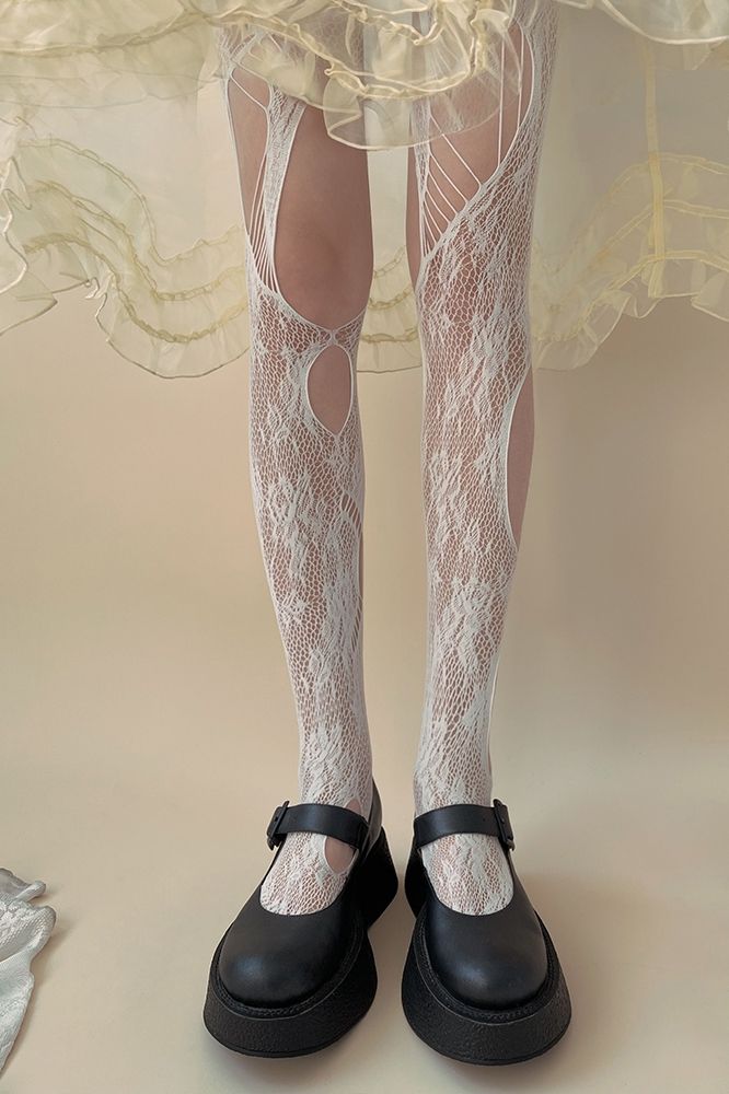 Style: Lace Tights  Material: 92% Nylon, 8% Spandex Lace Tights Outfit, Cool Tights, Lace Tights, Little Outfits, Tights Outfit, Playing Dress Up, Lace Dress, Cool Style, Dance Shoes