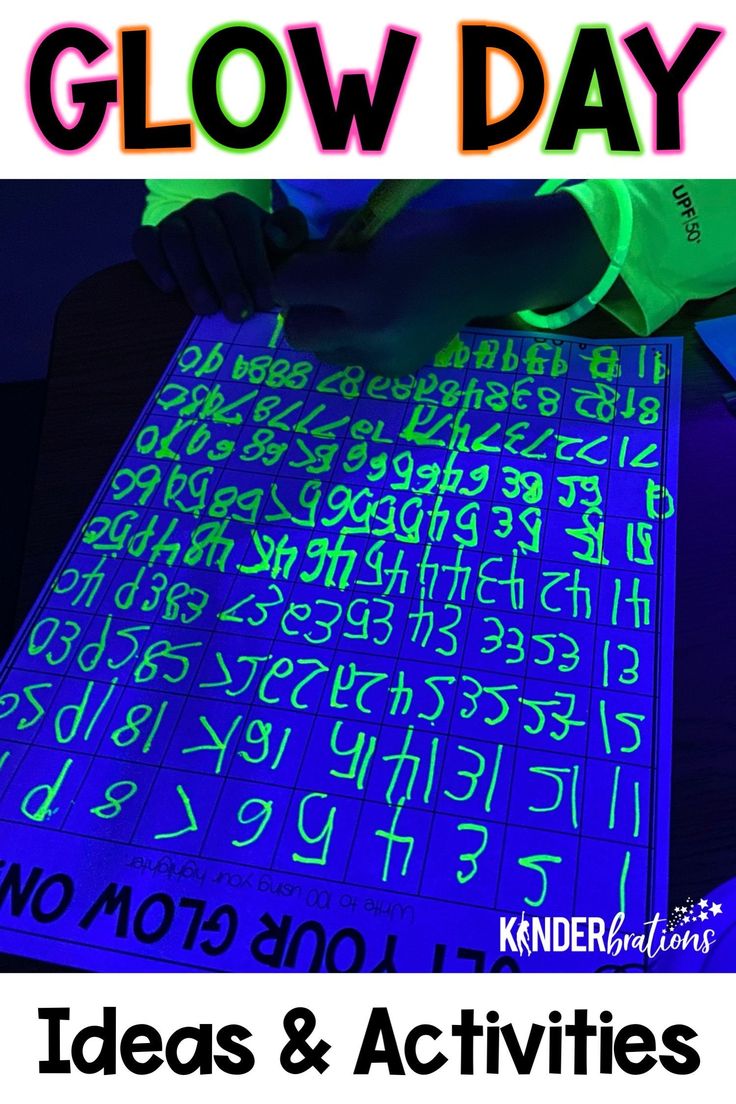 glow in the dark activities for kids to learn numbers and place them on an interactive board