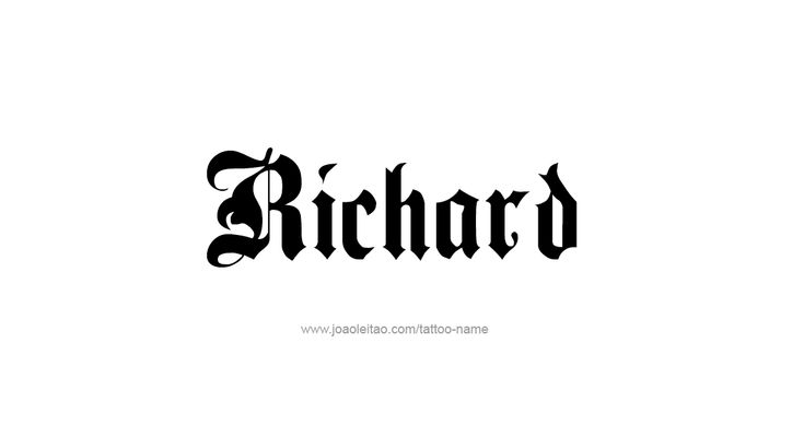 the word richard written in black ink