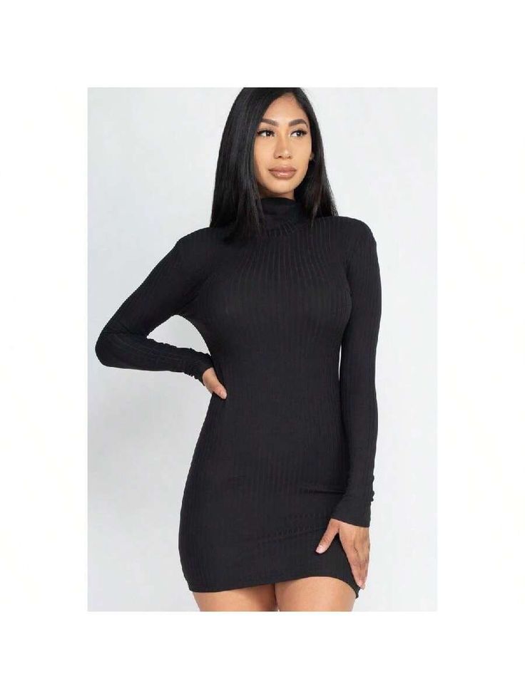 Introducing our Ribbed Mock Neck Bodycon Mini Dress, a sleek and flattering piece designed to accentuate your figure. Crafted from soft and lightweight high-stretch rib knit fabric, this dress offers both style and comfort.Key Features:
- Fabric: Soft and lightweight high-stretch rib knit (92% Polyester, 8% Spandex)
- Fit: Slim bodycon style to highlight your body figure
- Color Options: Available in various colors to suit your preference
- Sizes: Offered in sizes XS to XL for a perfect fit
- De Bodycon Style, Rib Knit Fabric, Body Figure, Bodycon Fashion, Night Out Dress, Dress For Short Women, Favorite Dress, Bodycon Mini Dress, All Fashion