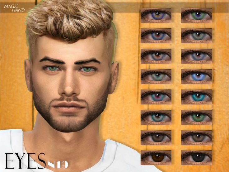 the male is wearing different colored eyes